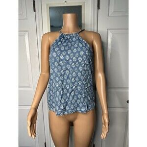 NWT Joie Blue And White Vintage Look Halter Top Small $200